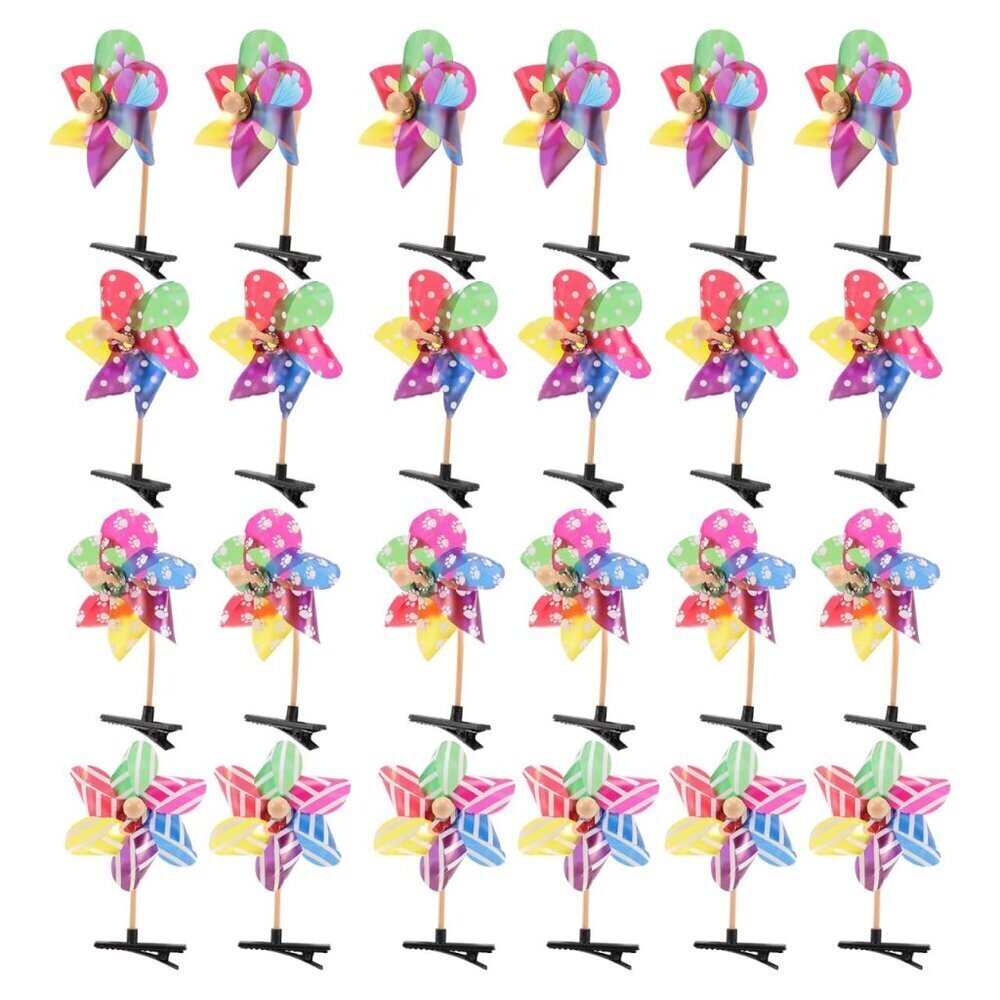 24pcs Hair Clips for Women Girls Colorful Pinwheel Barrettes Hair Accessories